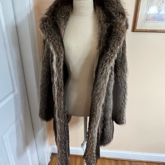 Vintage Hopper Furs Mid Length Raccoon Coat. Sz S-M - Picture 12 of 16